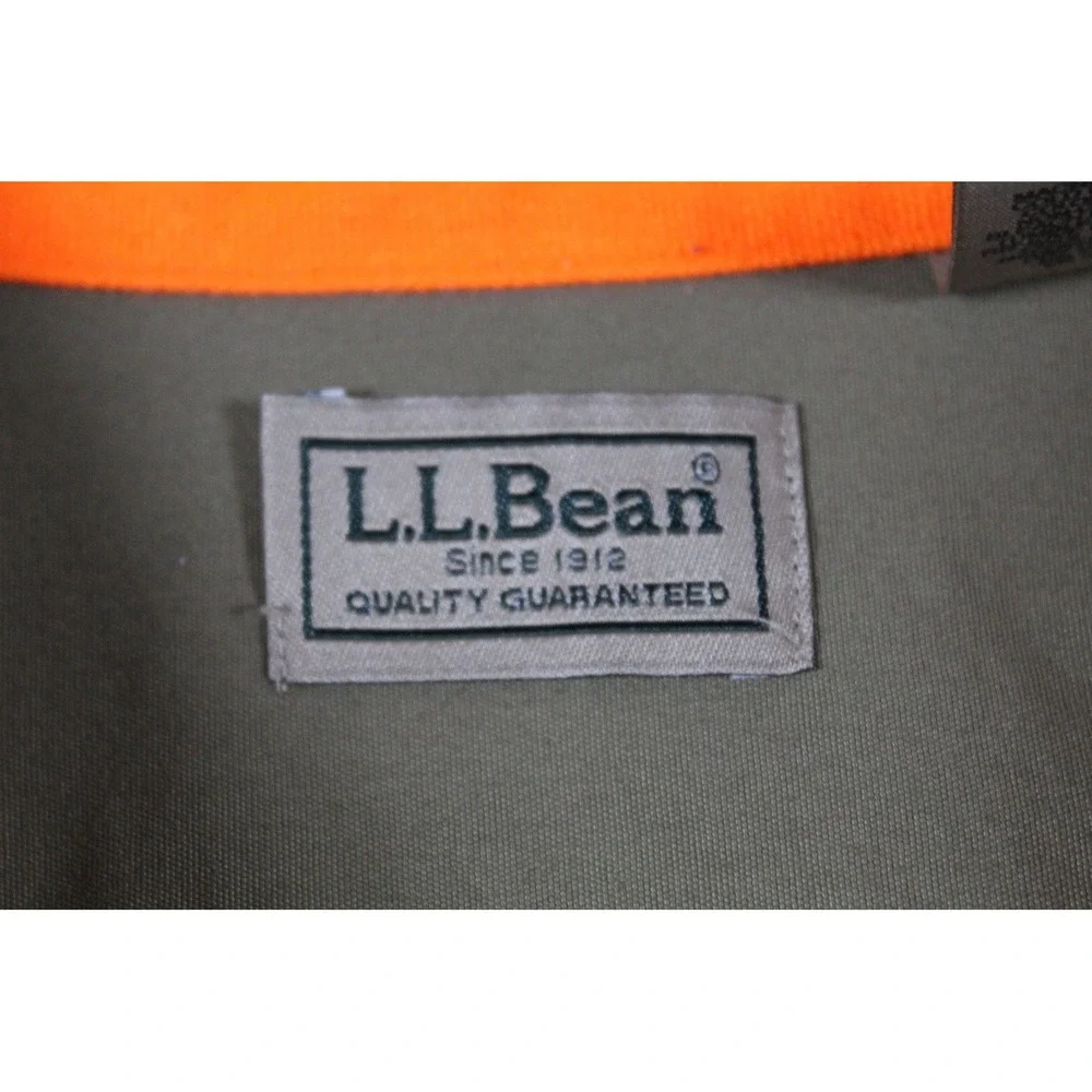 VTG‎ LL Bean Hunting Shirt XXL Made in Canada Beige Long Sleeve High Visibility